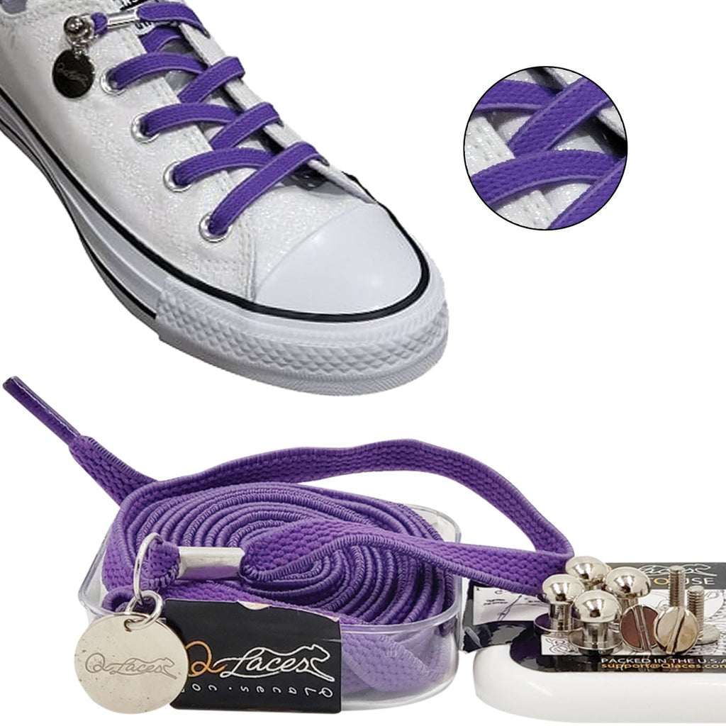 Vedolay Shoe Laces for Sneakers No Tie Women's Chuck Taylor Shoreline Knit All of The Stars Sneaker, Size: 8, Purple